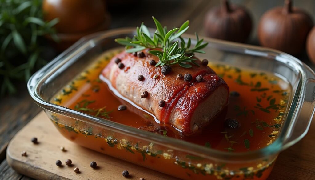 A naturally soaked and cooked deer roast served on a platter.